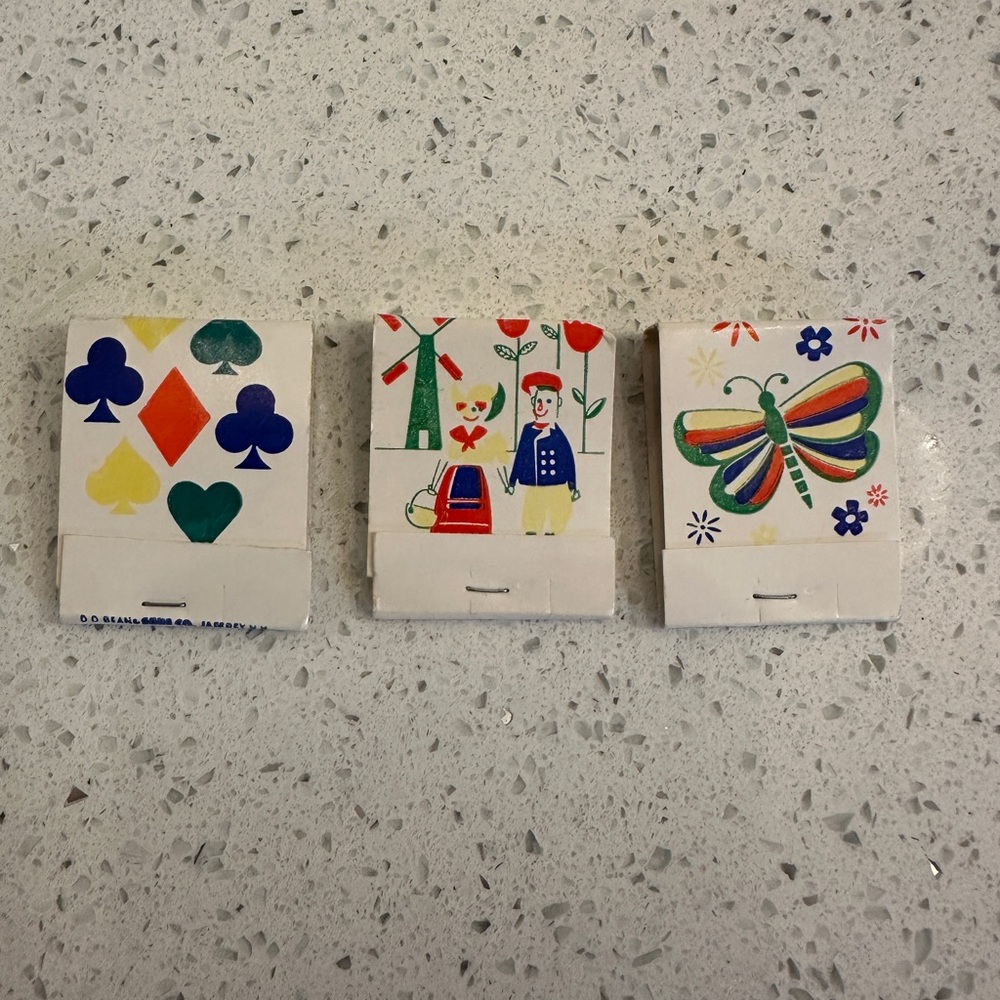 Vintage Matchbooks (3) from D D Beans & Sons, North Carolina